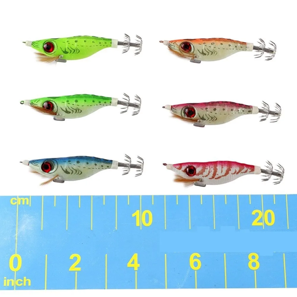 24 шт. светится в темноте Морская Рыбалка приманки кальмары Каракатица