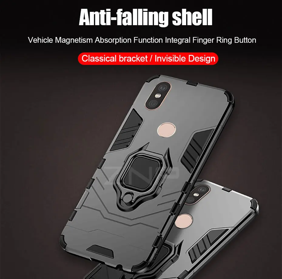 ZNP роскошный армированный чехол для телефона для Xiaomi mi 9T Red mi Note 5 7 Чехол-держатель с кольцом для Red mi K20 6 Pro Red mi 5 Plus чехол-подставка