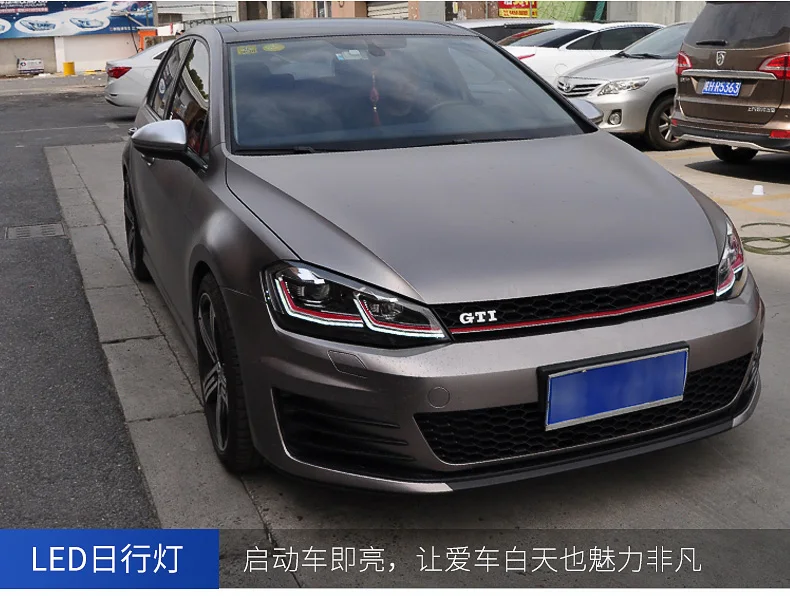 BiNFU автомобильный Стайлинг для VW Golf 7 фары Golf7 обновление Golf 7,5 светодиодный фонарь 2013- DRL H7 D2H Hid биксеноновый луч
