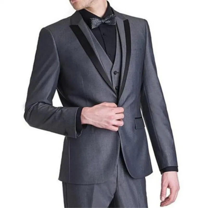 TPSAADE высокое качество светло серый боковое отверстие жениха смокинги для лучшие