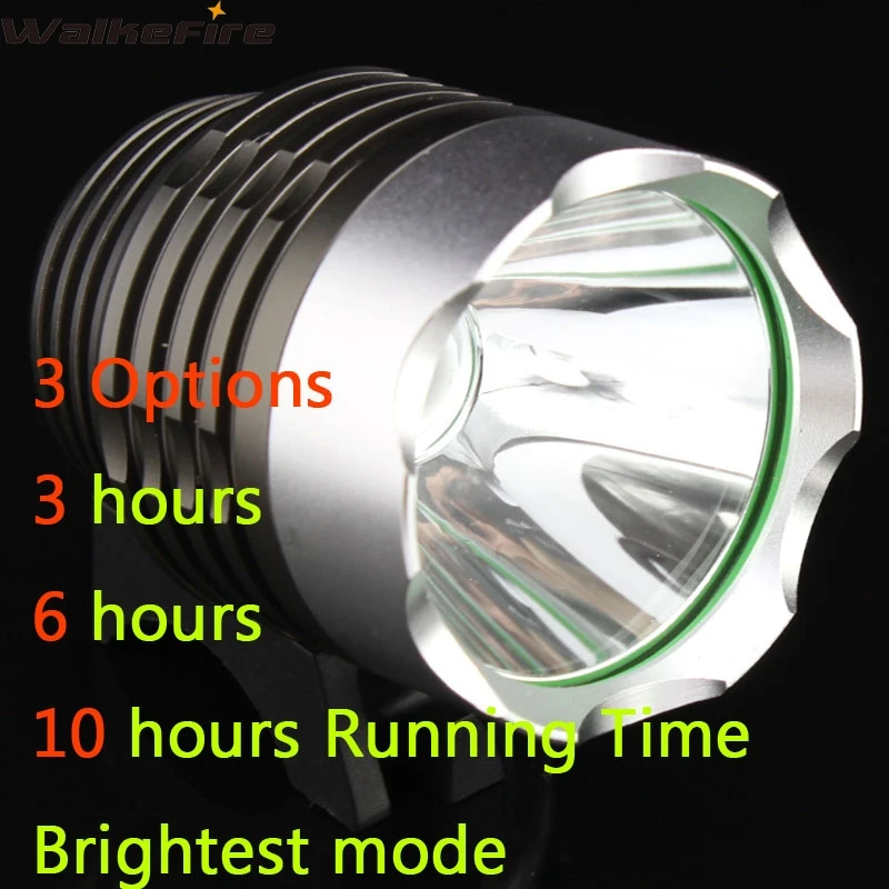 

Long Running-Time XML T6 Bicycle Light 1800 Lumens 3 Mode Bike Front Light LED HeadLamp With 8.4v Battery Pack & Charger