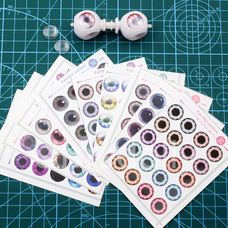 DIY модифицированный глазной чип шаблон бумаги бесшовный подходит тонкий стеклянный глазной чип s для Blyth куклы наглазники аксессуары в виде глазного яблока