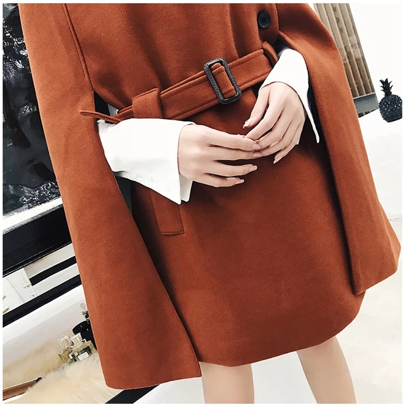

Women's Coat Spring Autumn Turtleneck Slim Short Winter Coats Women Thicken Warm Single Breasted Cloak Woolen Jacket DS50840