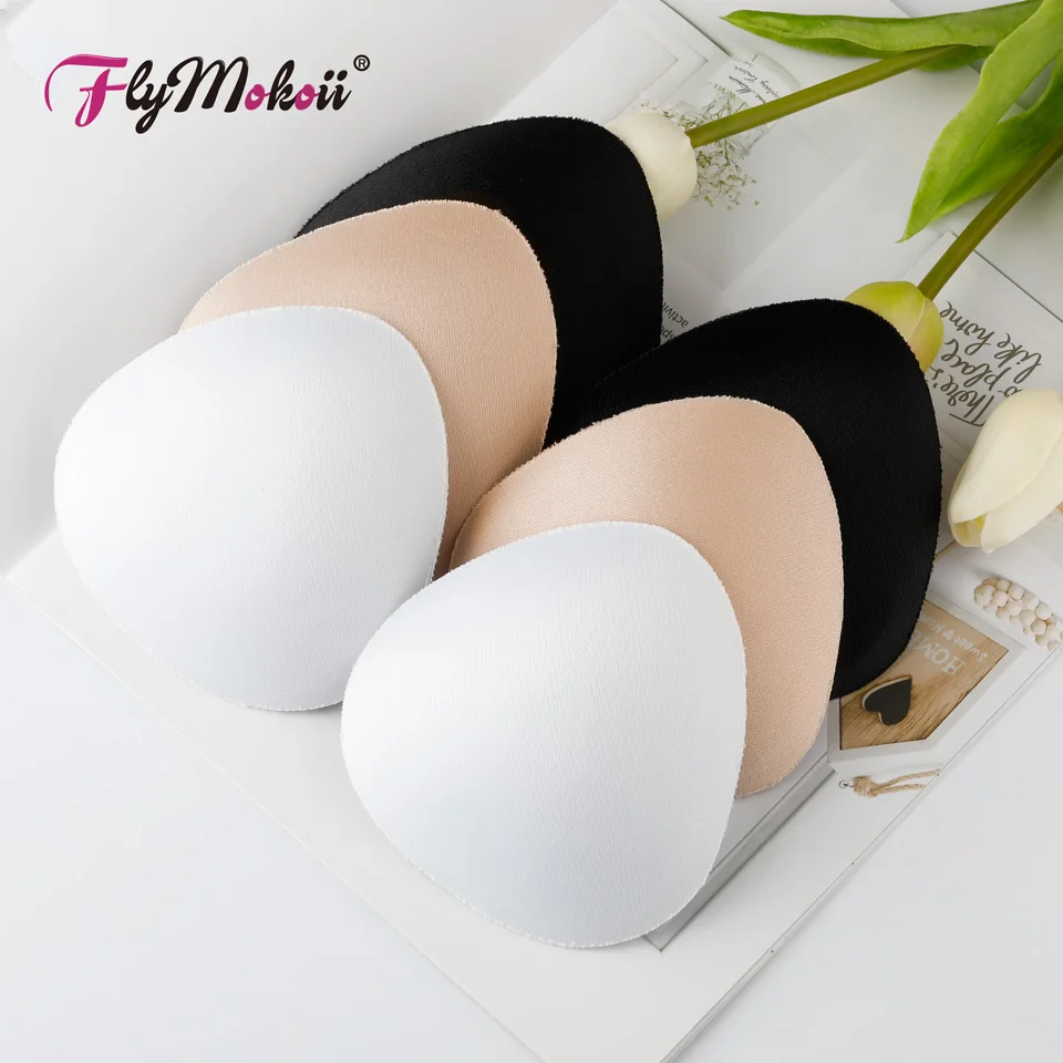 

10 Pairs/Lot Sponge Push Up Enhancer Chest Cups Breast Bikini Swimwear Foam Bra Pads Woman Invisible Inserts for Swimsuit