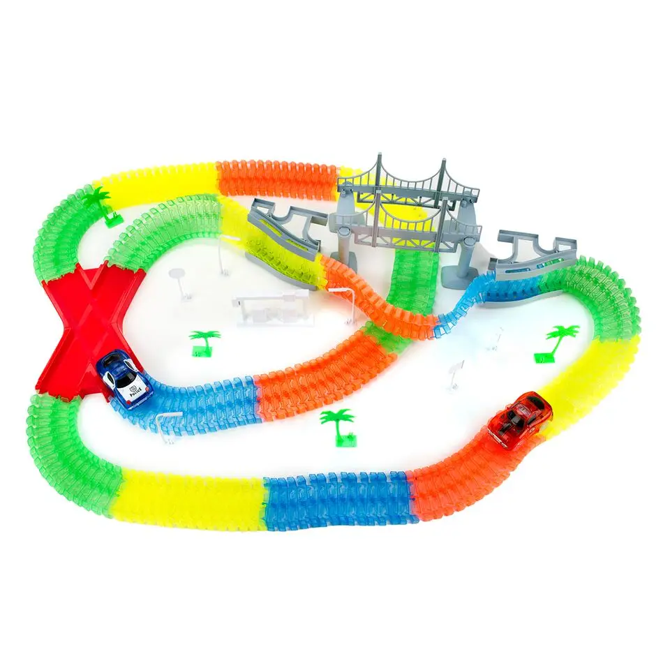Надувные чудесное светящиеся гоночные треки мост Набор Сменные Road водить