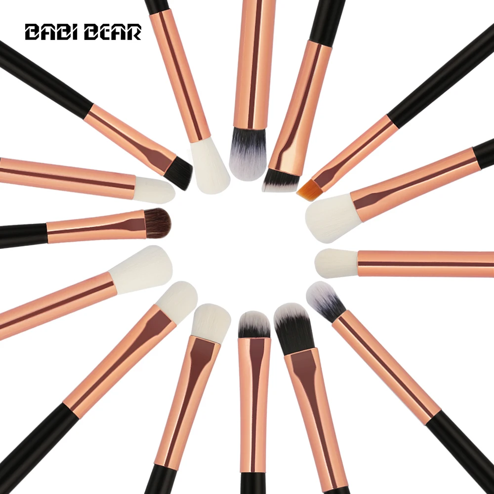 BABI BEAR 15 шт./компл. Профессиональные кисти для макияжа Набор с деревянными ручками