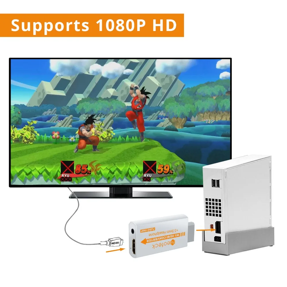 ESYNiC для nintendo wii HDMI конвертер в 2HDMI 720 P/1080 P видео адаптер 3 5 мм аудио | Электроника