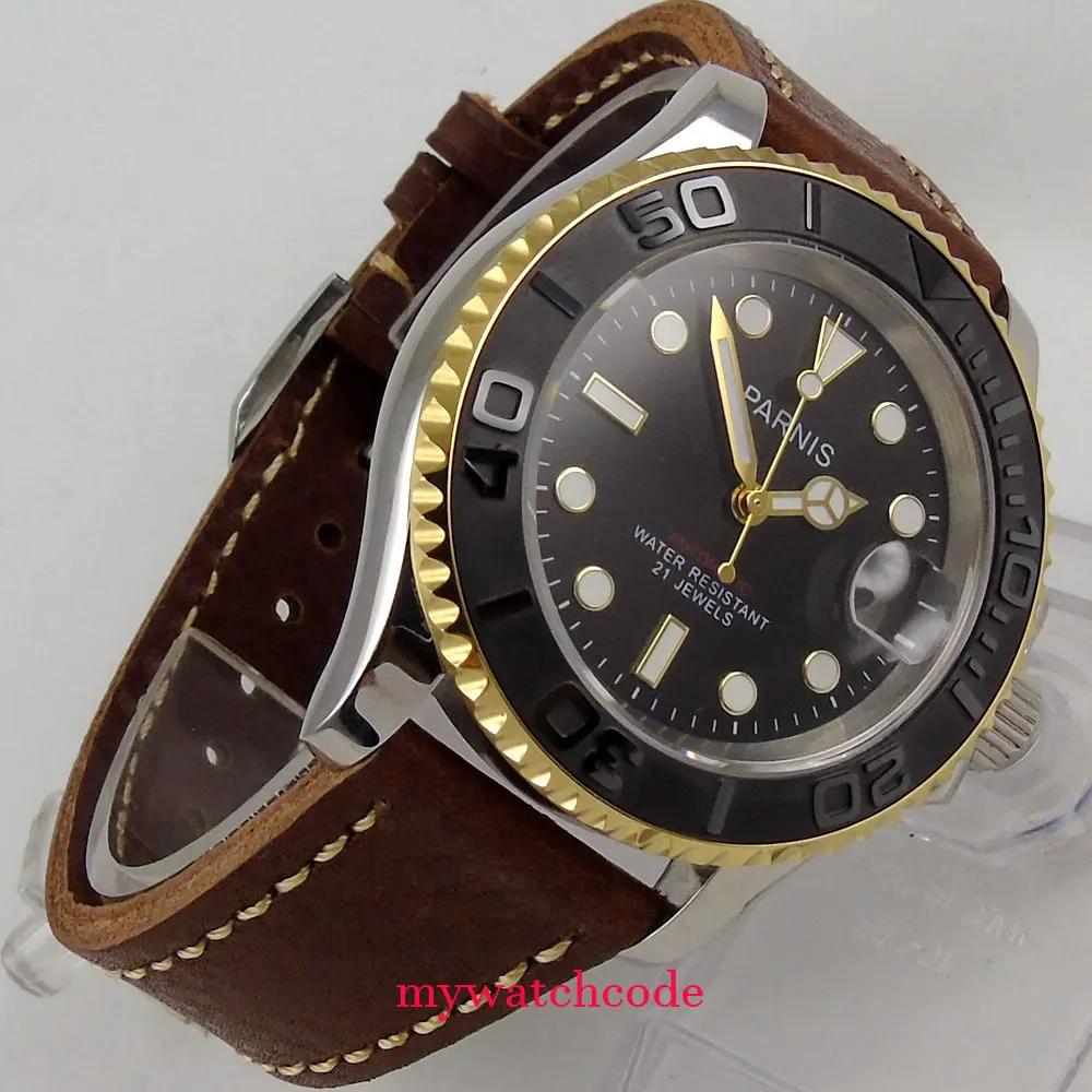 Мужские автоматические часы с черным циферблатом 41 мм|Мужские механические часы|