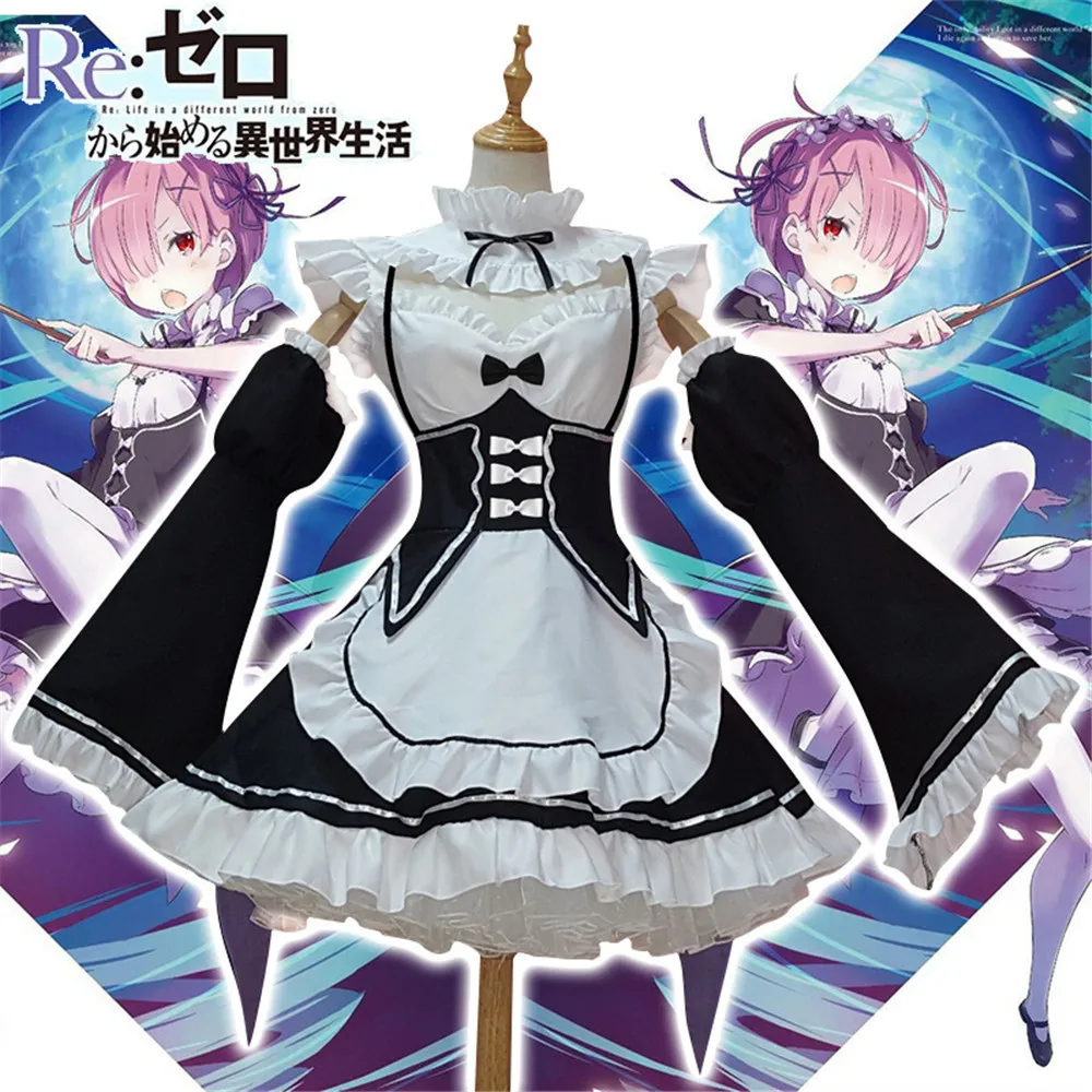 Фраза: zero Kara Hajimeru Isekai Seikatsu Life In a другой мир Ram Rem костюм для косплея|Праздничные