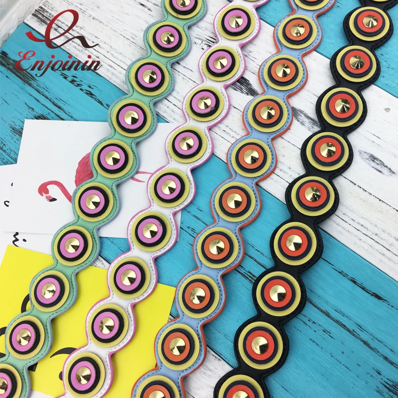 Сумка с заклепками разных цветов модные женские ремни | Багаж и сумки