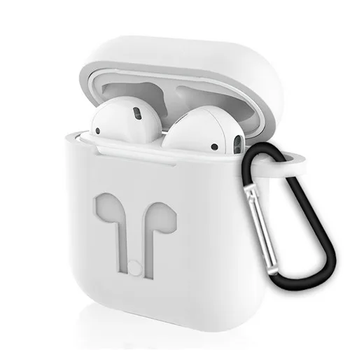 white Мягкий силиконовый чехол для Airpods для Air Pods ударопрочный наушник защитный чехол водонепроницаемый для iphone x 7 8 гарнитура аксессуары - Цвет: white
