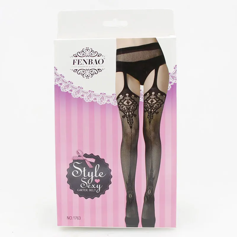 Женские кружевные чулочки Meia Longa ажурные с подтяжками 2016|thigh high stockings|high stockingsfishnet