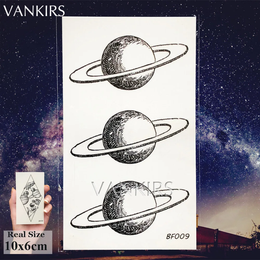 VANKIRS Galaxy на запястье Вселенная планета женские татуировки руку наклейки для