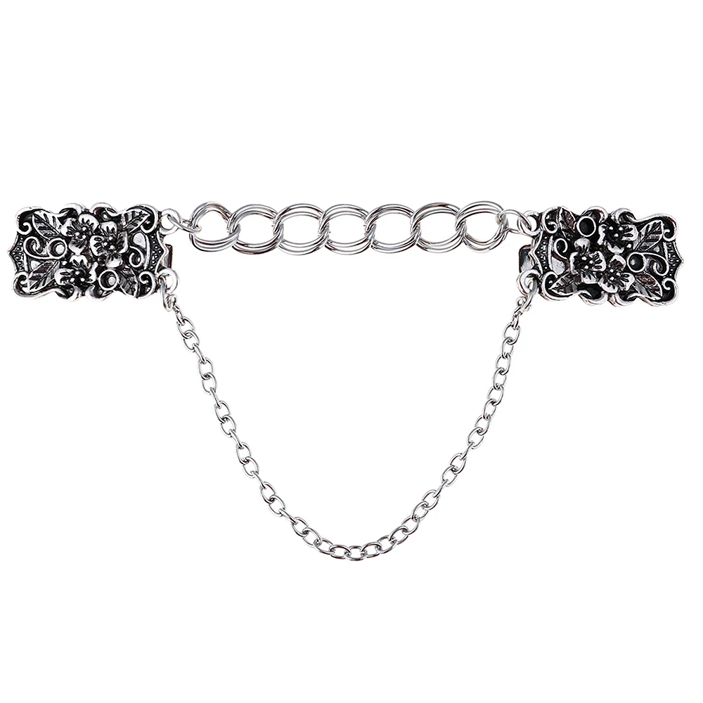 

Alloy Belt Chain Cardigan Link Buckle Collar Shawl Clip Sweater Clip