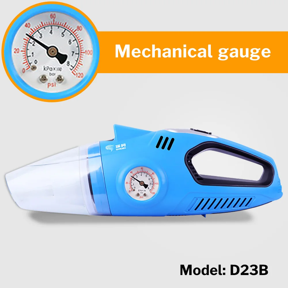 Mechanical gauge Windek автомобильный пылесос 12 в портативный+ автоматический Электрический воздушный компрессор Цифровой насос для накачивания велосипедных шин насос для шин - Название цвета: Mechanical gauge