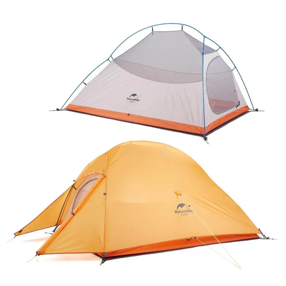 Naturehike Factory 2 человека CloudUp модернизированная палатка 20D силиконовая ткань двухслойная палатка для кемпинга легкая DHL - Цвет: Upgraded Orange 210T