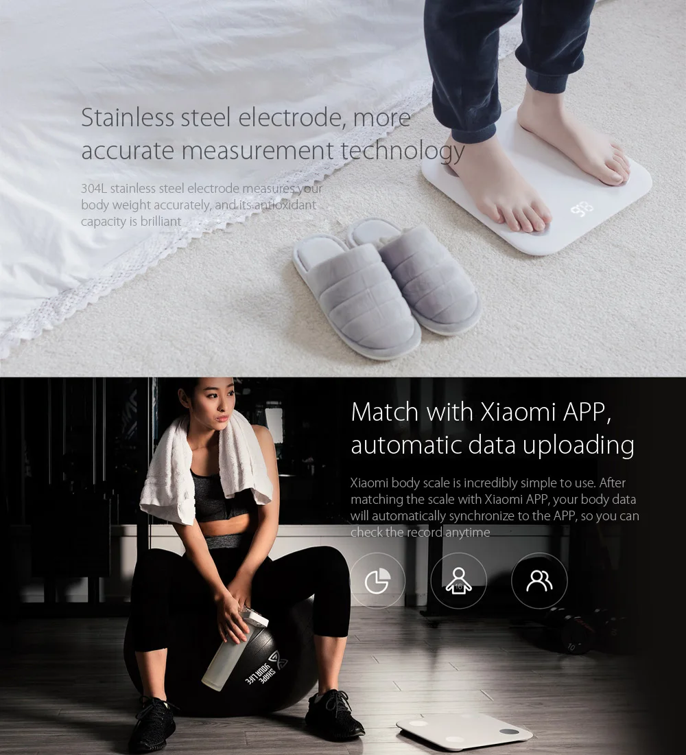 Xiaomi mi умные весы измерения жира тела 2 XMTZC02HM mi fit приложение состава тела для контроля уровня сахара в крови с светодиодный Дисплей Скрытая и большой коврик для ног