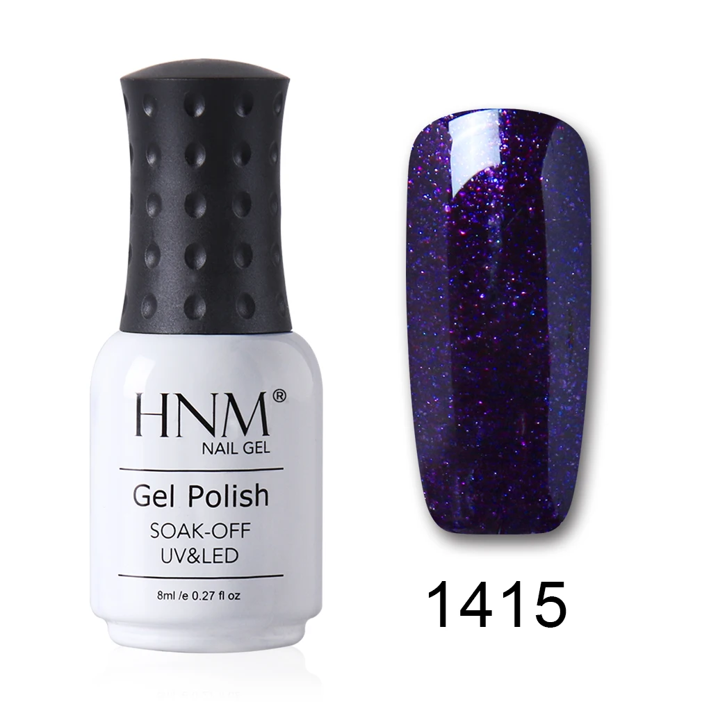 1415 HNM 199 цветов Гель-лак для ногтей Светодиодный УФ-гель для ногтей замочить от ногтей Гель-лак блеск 8 мл Черный Белый Красный Гибридный гвоздь Гель-лак - Цвет: 1415
