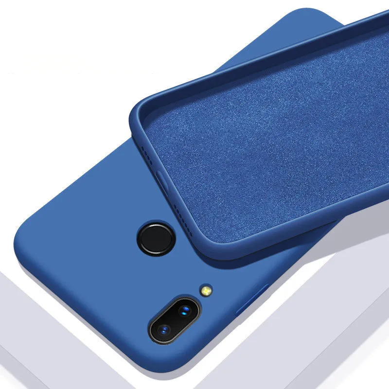 Blue Чехол Raugee для Realme 3 Pro Чехол-бампер противоударный жидкий силиконовый чехол-накладка для OPPO Realme 3 Realme3 Pro X Lite прочный Чехол - Цвет: Blue