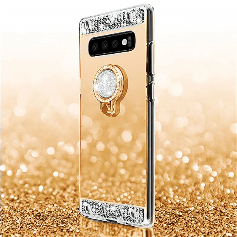 Роскошный зеркальный чехол для телефона Samsung Galaxy S10 Plus S10e S8 S9 S6 S7 Edge Note 8 9 5 J3 J5 J7 A3 A5 A7