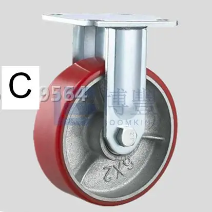 4/5/6/8 ''(Diameter100/125/150/200 мм) Двойной Шарикоподшипник нержавеющая сталь сверхмощный нейлон Универсальный колеса, стержень, полиуретановое колесо - Цвет: 1 piece