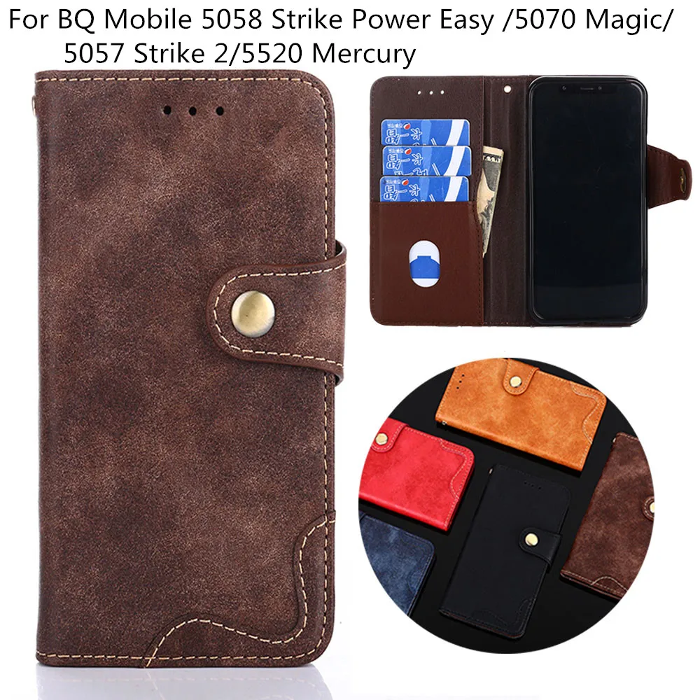 Винтажный чехол-кошелек для BQ 5058 Strike power Easy 5070 Magic 5057 2 5520 Mercury кожаный Классический
