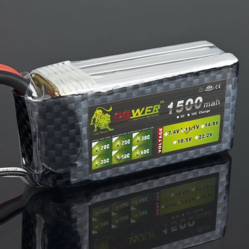 1 шт. Lion Power 11 В 1500 мАч 40C max 45C AKKU LiPo RC аккумулятор для радиоуправляемого вертолета