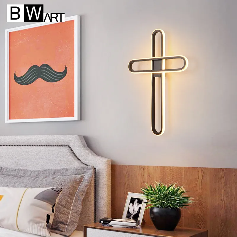 Современный крестообразный настенный светильник светодиодный христианский