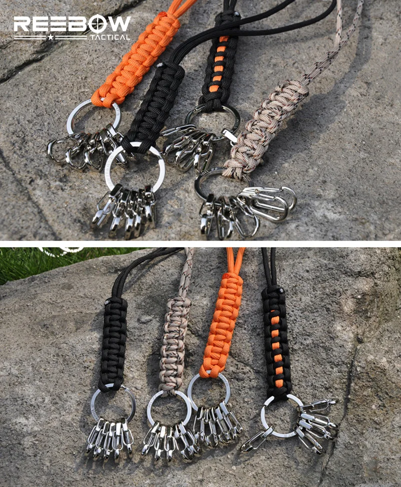 Открытый сплав брелки из нержавеющей стали кольцо ручной работы тканый сильный