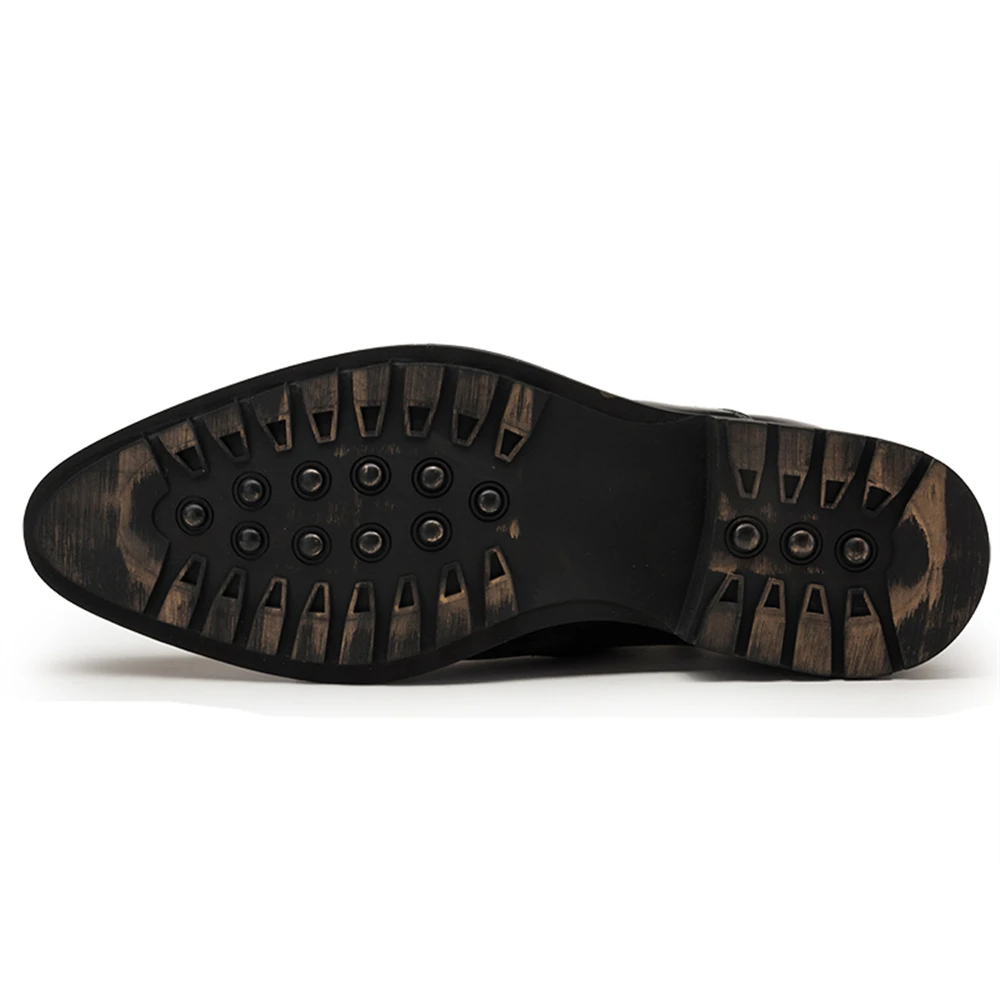 Мужские полуботинки Челси из натуральной кожи деловые с острым носком для