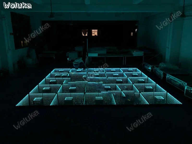 100 см 3D танцпол LED трехмерная динамическая задняя бесконечная пропасть плитка