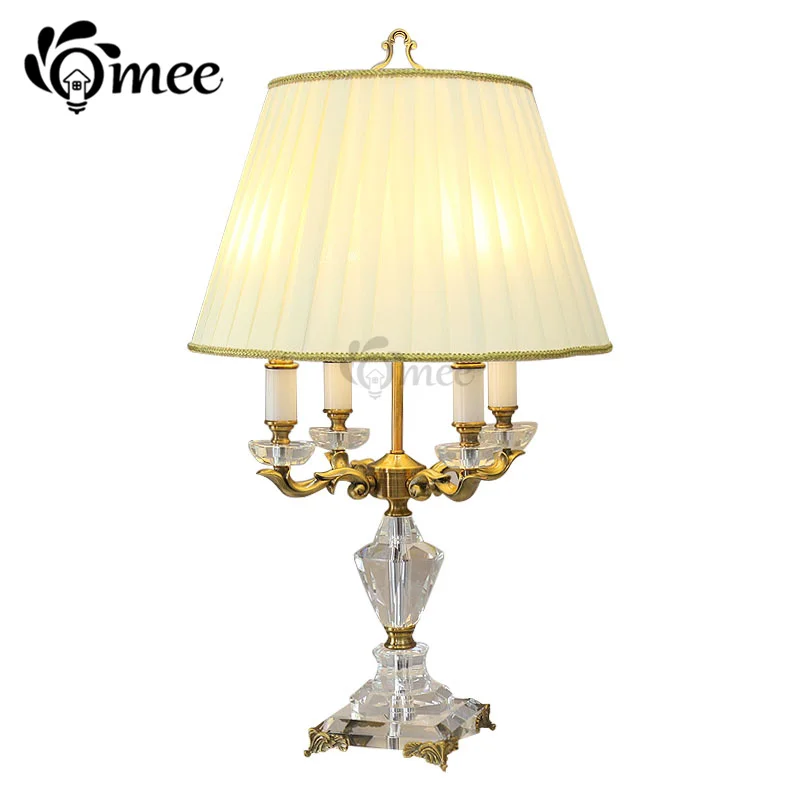 Современные 4 головки роскошные Кристальные настольные лампы бра европейская