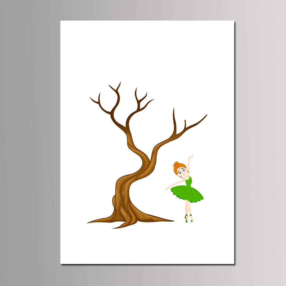 Baby Boy Girl Baptism Party Favor DIY Fingerprint Tree Guest Book Kids Birthday Gift Event Decor Customized Canvas Painting - Цвет: KD-54