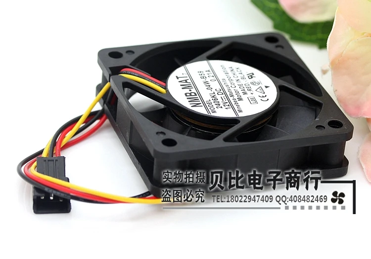 Трехпроводный охлаждающий вентилятор для нового и менее 6 см 12 В 0 21 А 2406KL-04W-B59 |