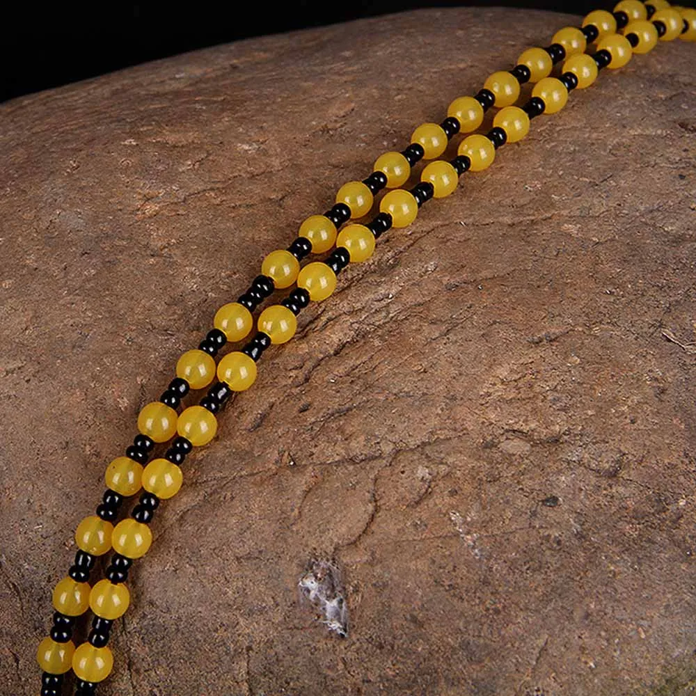 Этнические Пчелиный Воск Шаблон Кулон Ожерелье Для Мужчин Женщины Желтый Из