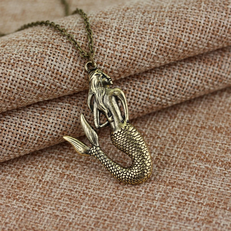 Модные украшения Маленькая подвеска с русалкой Цепочки и ожерелья Hot фильмов