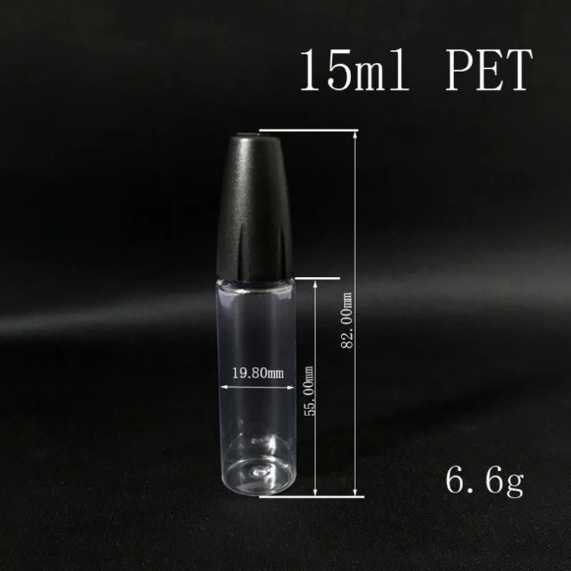 15ml 100 шт длинные 10 мл 15 мл ПЭТ пустая пластиковая Пипетка бутылка с игольчатыми наконечниками и защитной крышкой для детей для е жидкого е сока геля для ногтей - Цвет: 15ml
