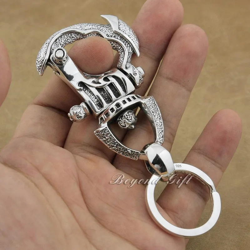 Брелок для ключей 8J018 из серебра 925 пробы в стиле ретро панк|keyring fashion|keychain keyringfashion