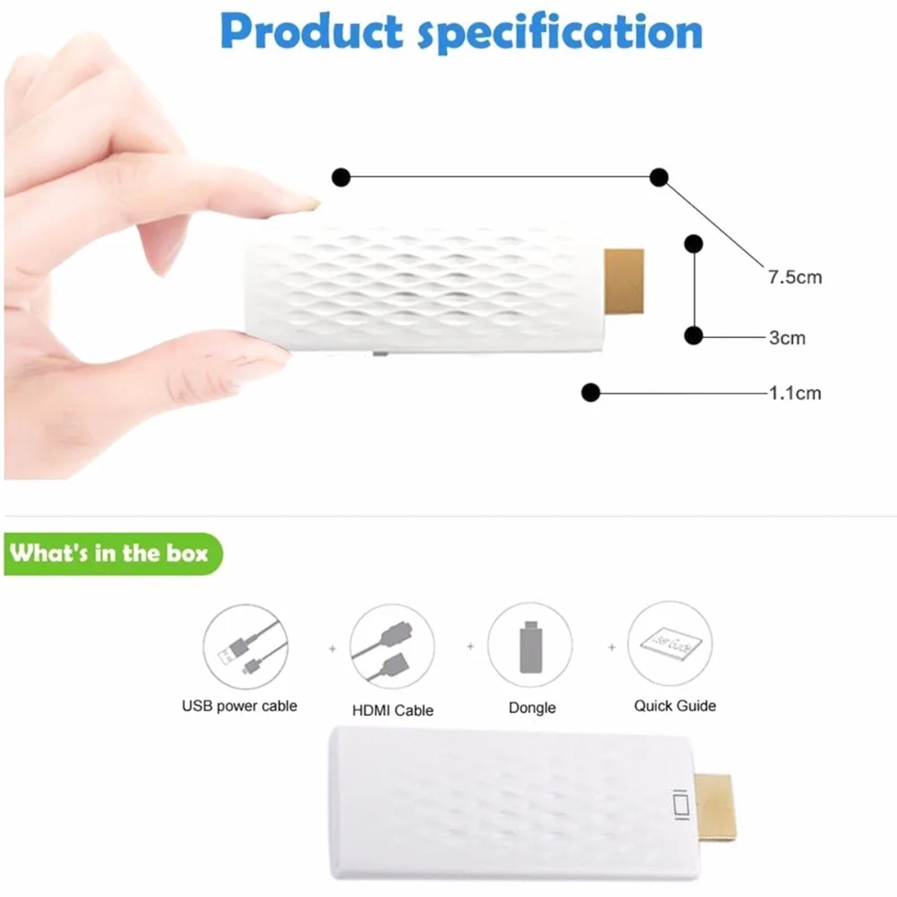 SOONHUA 1080 P спутниковый ресивер HDMI ТВ Stick беспроводной WiFi Дисплей программный ключ для ТВ адаптер Miracast DLNA Airplay режимы Android зеркало Дисплей