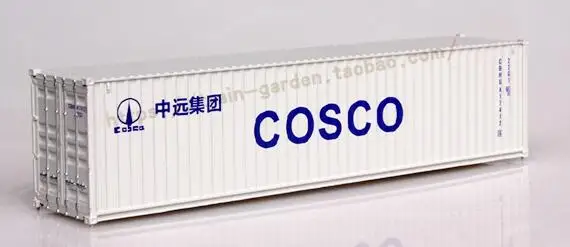 COSCO Хо масштабная модель поезда аксессуары 40 футов контейнер 1: 87 Модель поезда части архитектурные модели наборы для макета поезда - Цвет: COSCO
