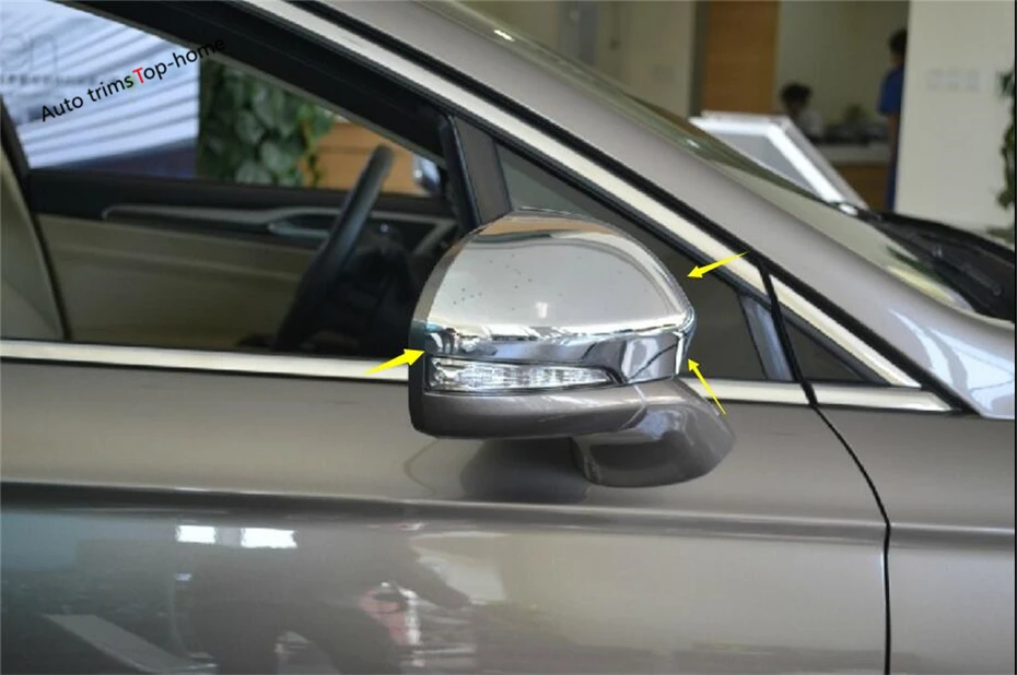 Yimaautoпланки зеркало заднего вида Защитная крышка отделка Подходит для Ford Mondeo/Fusion 2013 ABS хром стиль