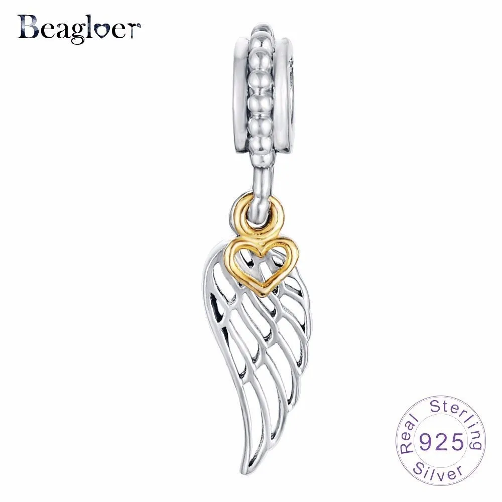 Beagloer 925 пробы Серебряный Сердце Любовь Шарм Подвеска красочные шарики подходят