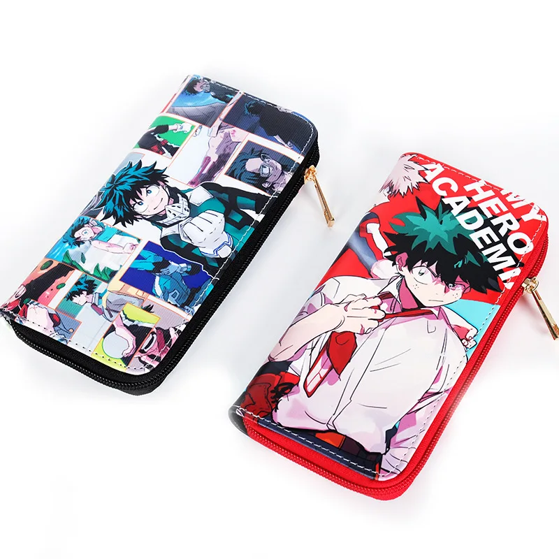 My Hero academic Аниме Косплей кожаный бумажник Midoriya Izuku длинный цветной кошелек на