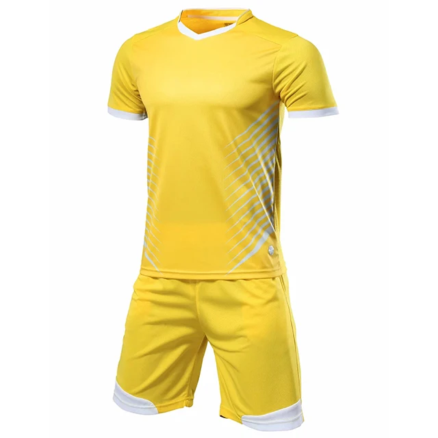 yellow Взрослые футбольные майки Спортивный комплект хорошего качества мужские запонки Трикотажные изделия для футбола спортивная одежда спортивный костюм футбольные майки настроить - Цвет: yellow