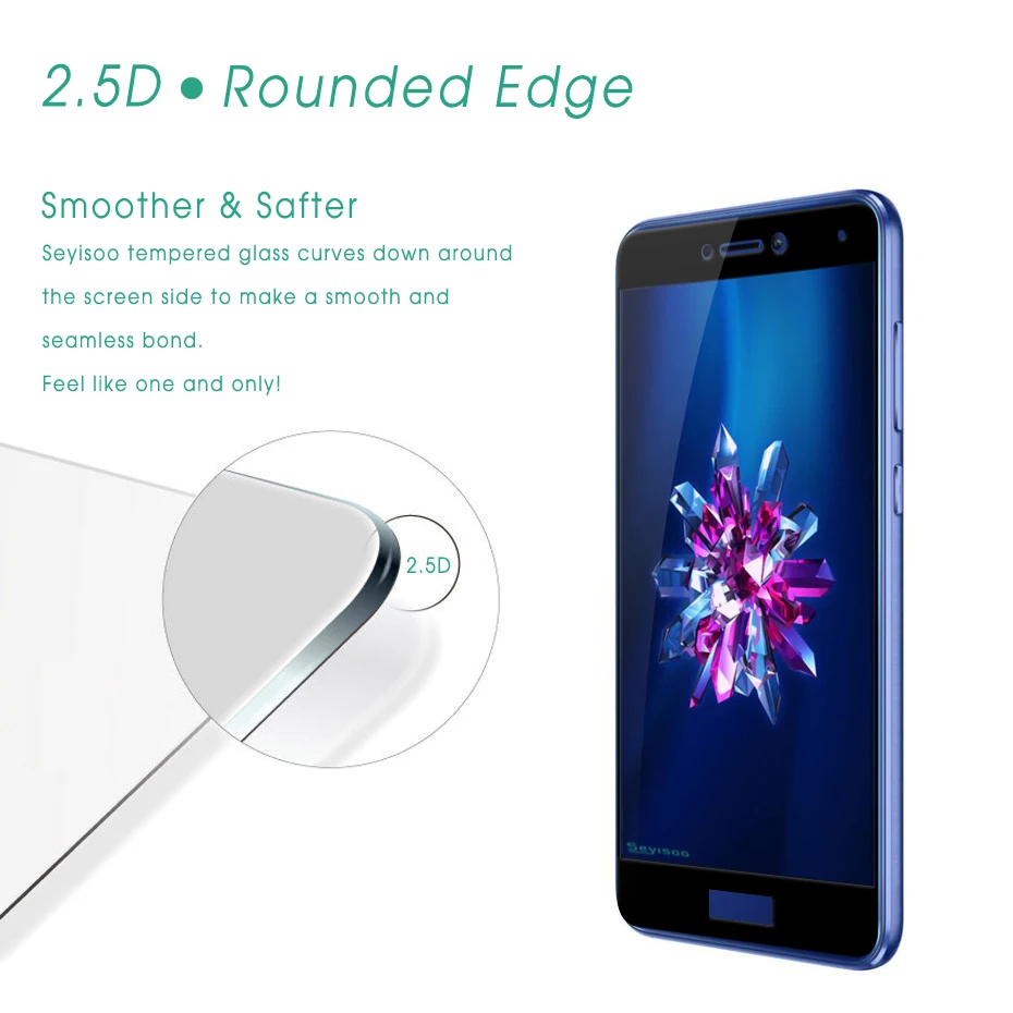 

100% Original Seyisoo Brand 2.5D Full Cover Screen Protector Tempered Glass For Huawei Honor 8 Lite Honor8 8Lite Toughened Film