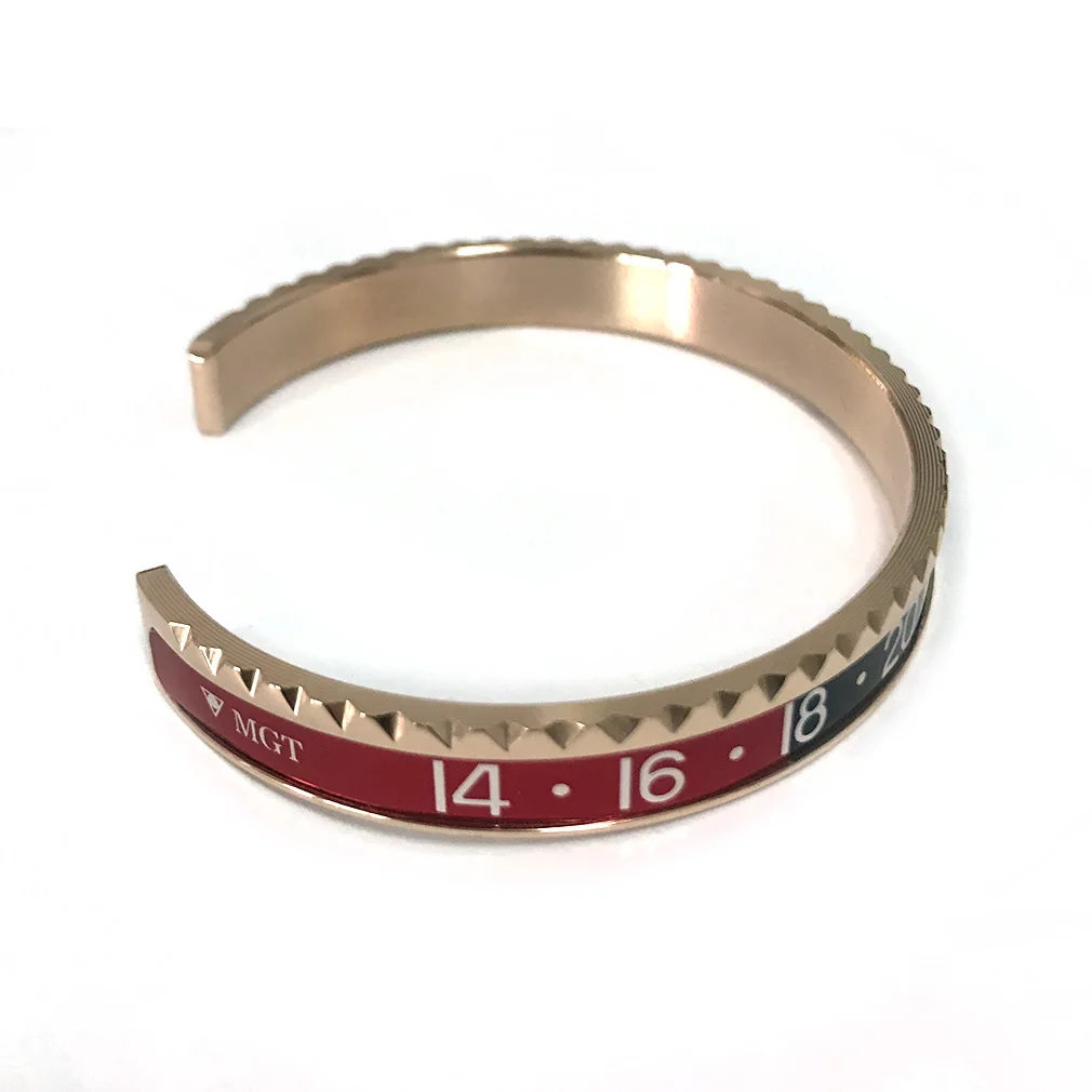 rose gold red black Циферблат стальной браслет "Спидометр"& Браслеты bracciale uomo нержавеющая сталь браслеты манжета браслет ободок Pulseiras Бижутерия - Окраска металла: rose gold red black