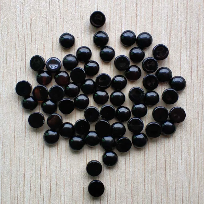 Wholesale 50pcs/lot fashion hight quality natural black onyx round cab cabochon beads for jewelry Accessories making 8mm free | Украшения и
