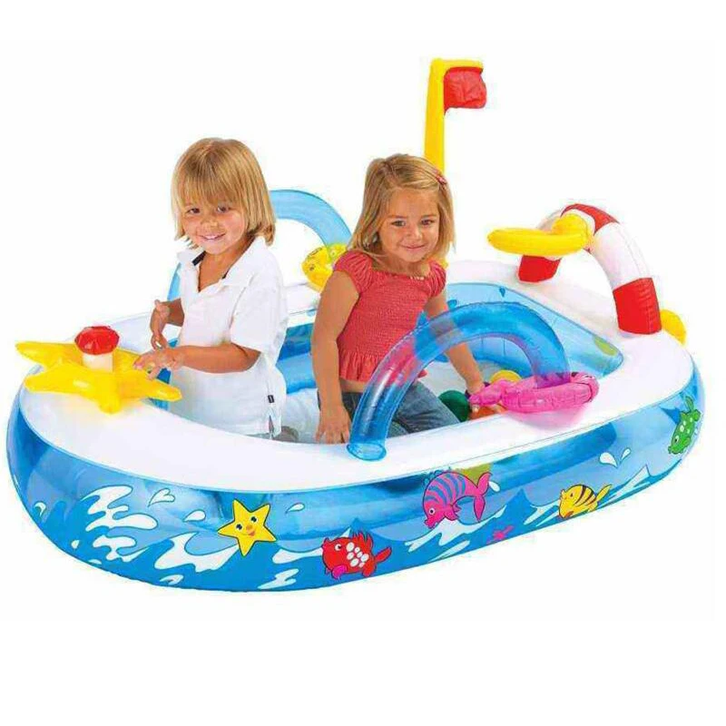Интересный детский бассейн с шарами в форме корабля пластиковый Океанский 10