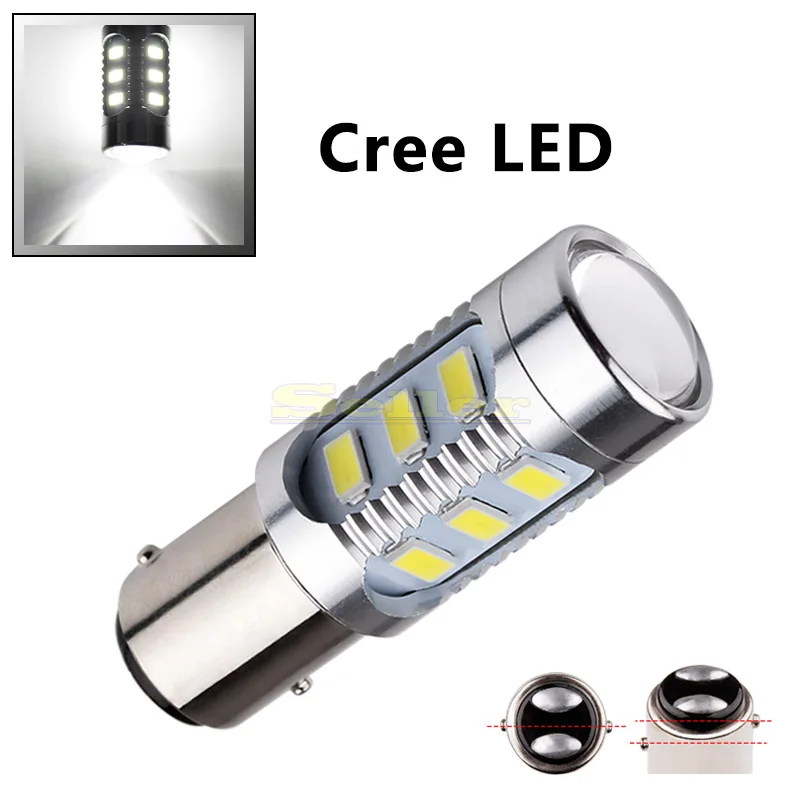 2 шт. 1157 12 5630 SMD BAY15D Светодиодные чипы лампа высокой мощности 21/5 Вт светодиодные