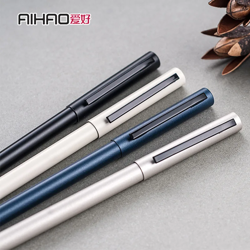 Бренд Aihao офисные Бизнес 0 5 мм черный металлическая гелевая ручка нейтральной